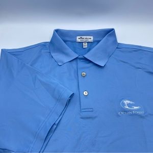 Peter Millar Southern Comfort Short Sleeve Golf Shirt Size Medium With Logo.